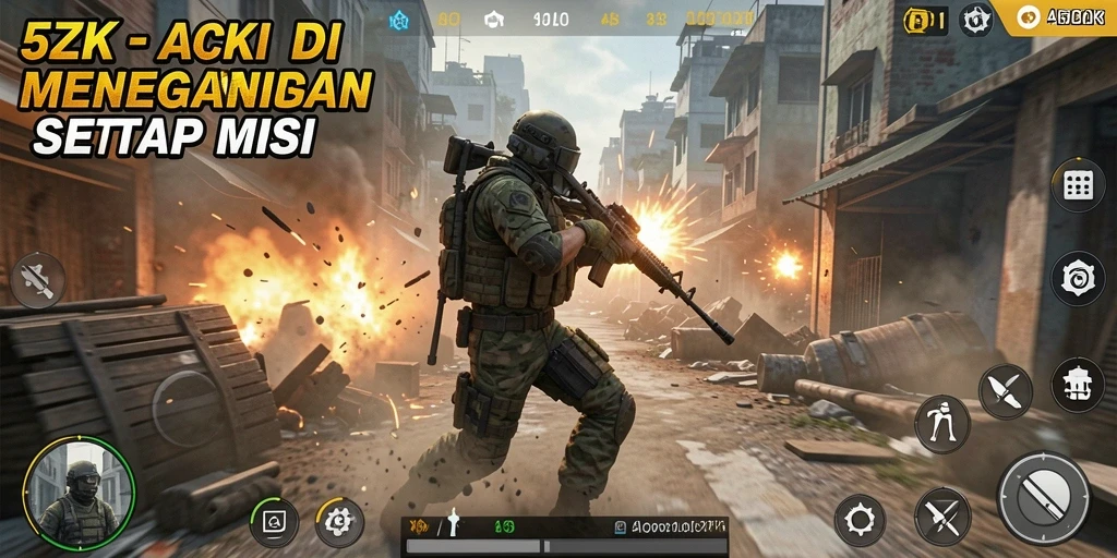 Tampilan gameplay 5ZK yang seru dan mendebarkan.