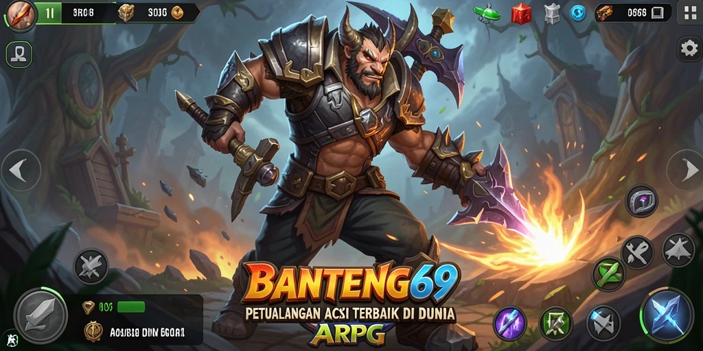 Screenshot gameplay BANTENG69 menunjukkan pertarungan yang mendebarkan dan aksi seru.