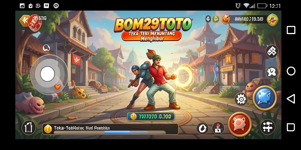 Screenshot gameplay BOM29TOTO menunjukkan teka-teki yang menantang dan menarik.