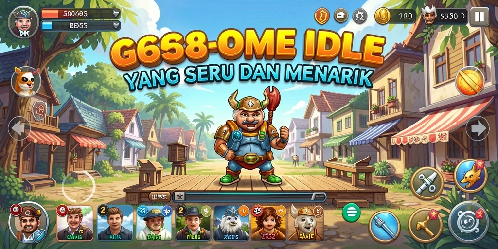 Tampilan utama G668 yang menunjukkan gameplay Idle yang menarik.