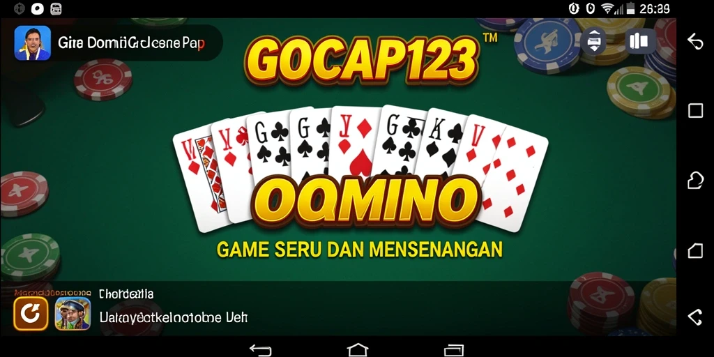 Tampilan gameplay menegangkan dari GOCAP123 yang penuh aksi domino.
