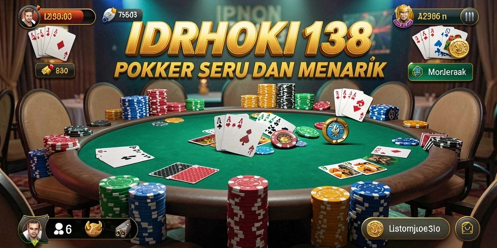 Tampilan menawan dari permainan poker di IDRHOKI138.