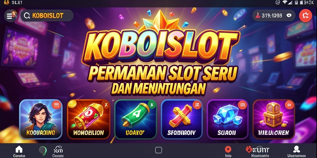 Screenshot gameplay KOBOISLOT menampilkan putaran slot yang menegangkan.
