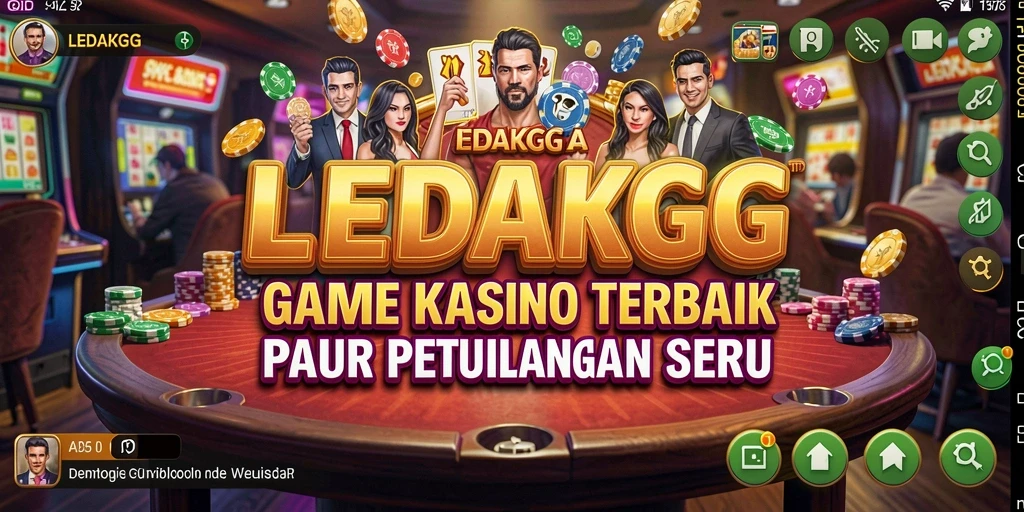 Tampilan screenshot utama LEDAKGG yang menunjukkan gameplay Kasino yang mengasyikkan.