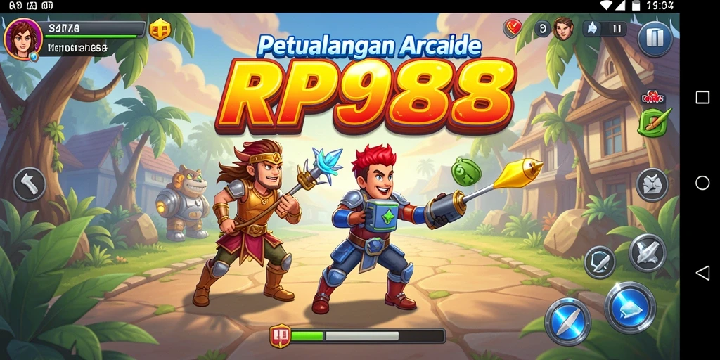 Tangkapan layar RP888 menunjukkan gameplay Arcade yang aktif dan mengasyikkan.