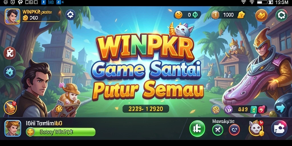 Tampilan layar gameplay <strong>WINPKR</strong> yang seru dan penuh warna.